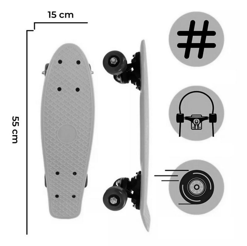 Comprar Tabla Skate Patineta Unicolor Unisex Pen en Electroshopy